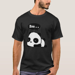 Sleeping Panda T-Shirt Adorable Cute Panda Cartoon