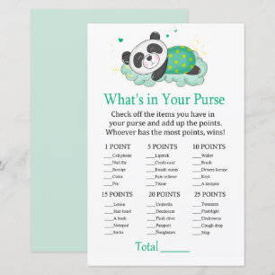 Sleeping panda What's in your purse game