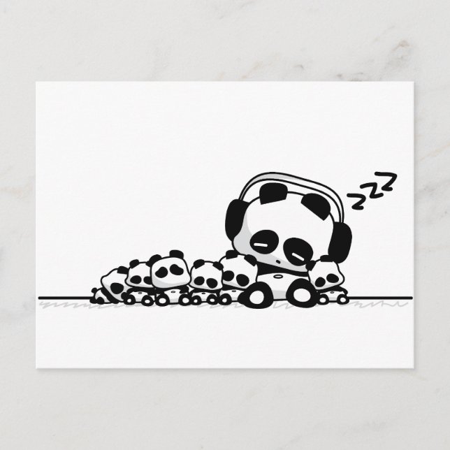 Sleeping Pandas Postcard (Front)