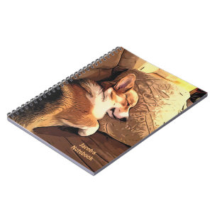 Sleeping Pembroke Welsh Corgi Notebook