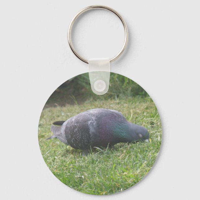 Sleeping Pigeon Keychain (Front)