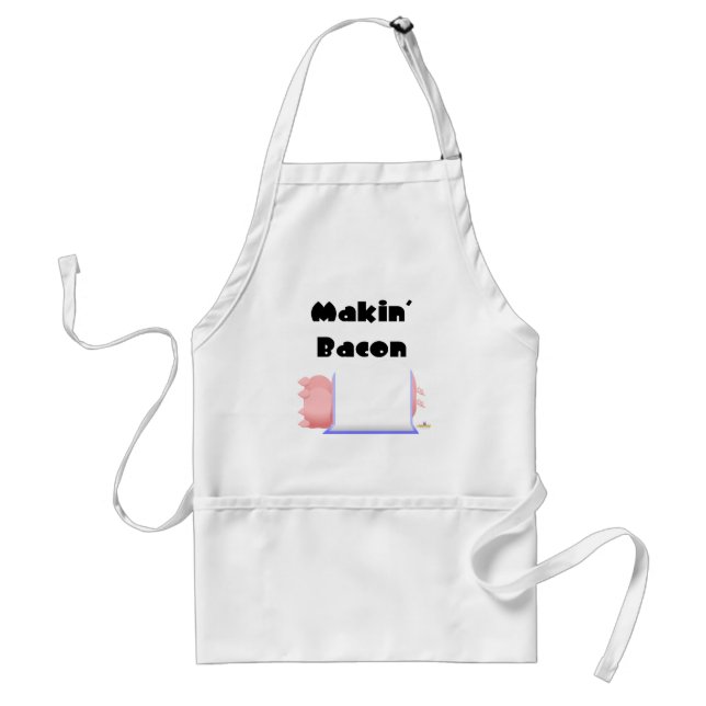 Sleeping Pigs Blue Blanket Makin' Bacon Standard Apron (Front)