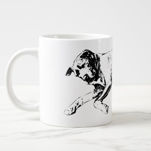 Sleeping Pit Mix, Cosy Christmas Large Coffee Mug (Left)