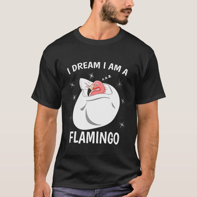 Sleeping Pj Pajama Top I Dream I Am A Flamingo (Front)