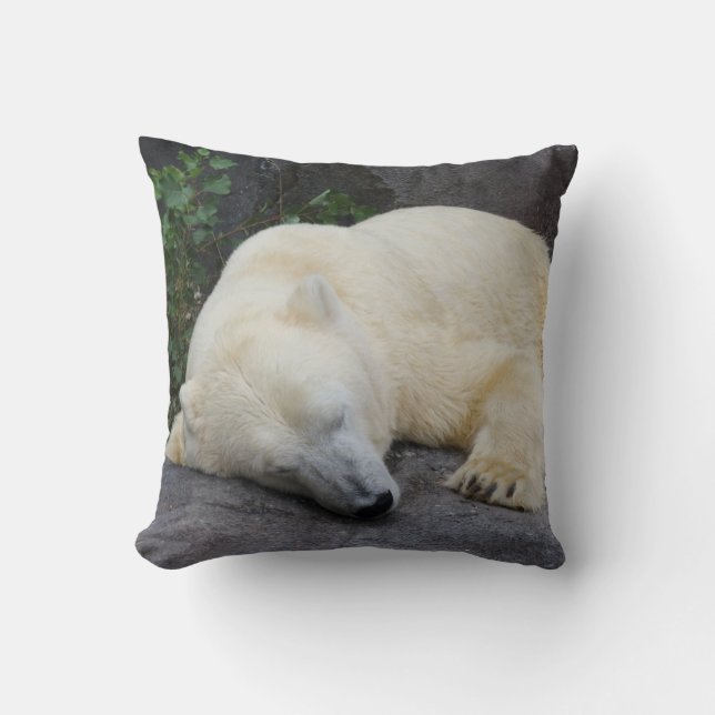 Sleeping Polar Bear Cushion (Front)