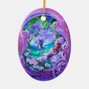 Sleeping Princess Waiting for Prince Charming Ceramic Tree Decoration