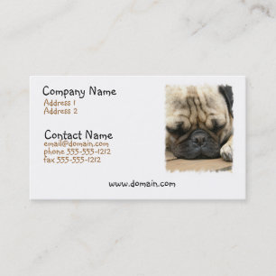 Sleeping Pug Business Card