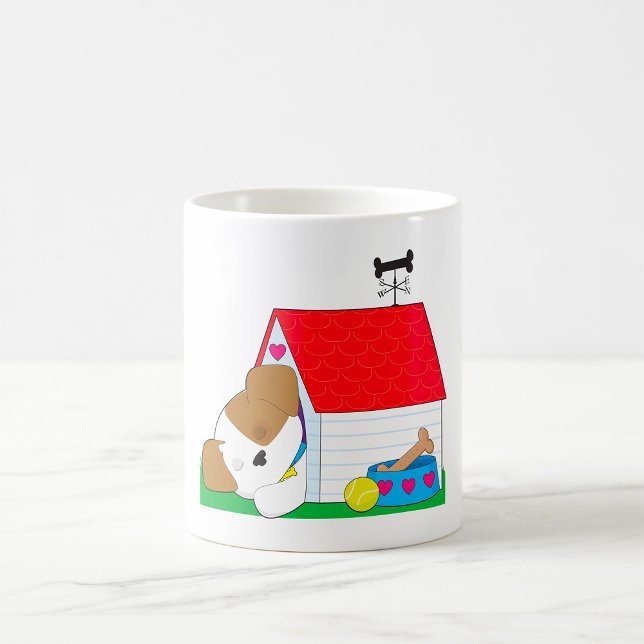 Sleeping Puppy Dog House Cute Pet Coffee Mug (Creator Uploaded)
