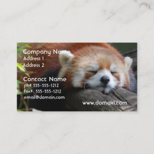 Sleeping Red Panda Business Card