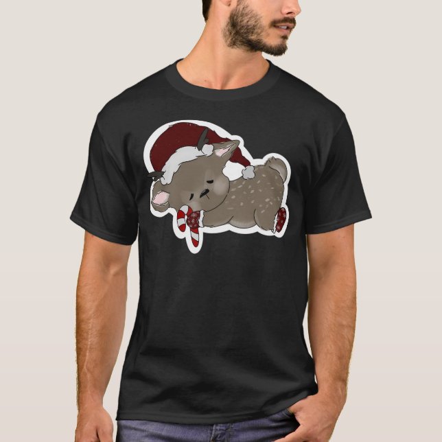 Sleeping Reindeer T-Shirt (Front)