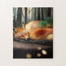 Sleeping Resting Fox Cute Forest Vixen