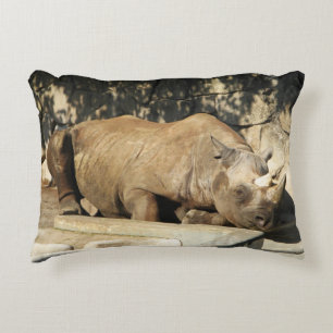 Sleeping Rhino Decorative Cushion