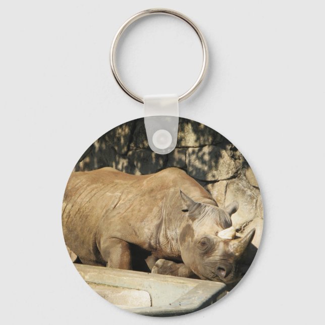Sleeping Rhino Key Ring (Front)