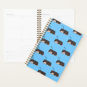Sleeping Rottweiler Dog Lover ZZZ Animal Pet Owner Planner