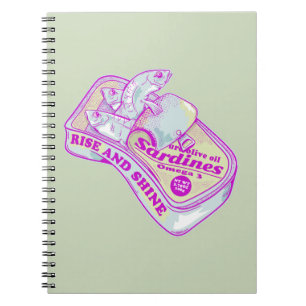SLEEPING SARDINES rISE AND SHINE Notebook