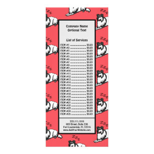 Sleeping Sheltie ZZZ Animals Lover Dog Pet Owner Rack Card