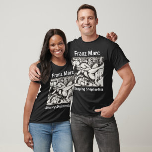 Sleeping Shepherdess Franz Marc Black T-Shirt