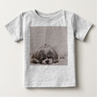 Sleeping Shih tzu Baby Shirt, Sleeping Dog
