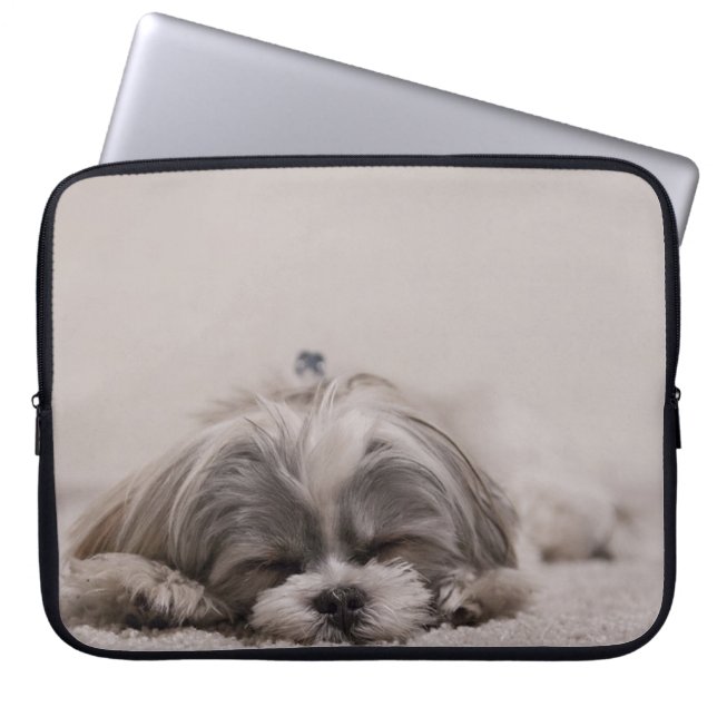 Sleeping Shih tzu Laptop Sleeve, Sleeping Dog Laptop Sleeve (Front)