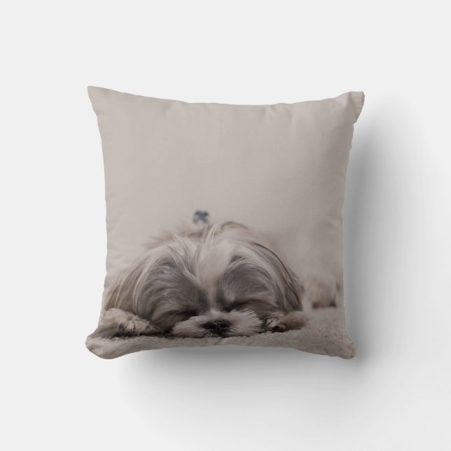 Sleeping Shih tzu Pillow, Sleeping Dog Cushion (Front)