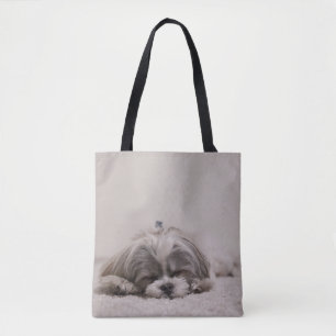 Sleeping Shih tzu Tote Bag, Sleeping Dog Bag