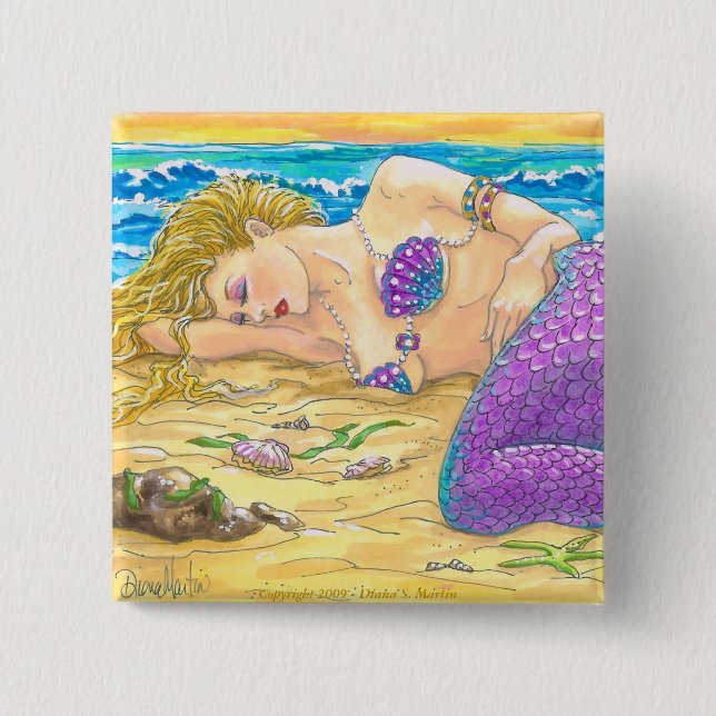 Sleeping Siren 15 Cm Square Badge (Front)