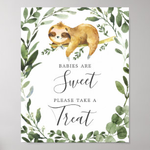Sleeping Sloth Baby Shower Babies Are Sweet Sign