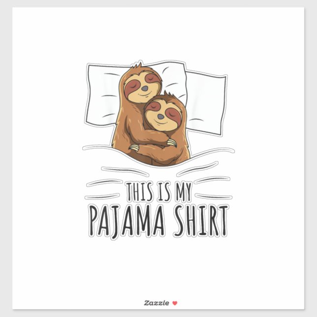 Sleeping Sloth Lover Pajama T-Shirt (Sheet)