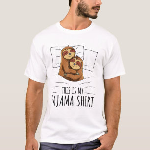 Sleeping Sloth Lover Pajama T-Shirt