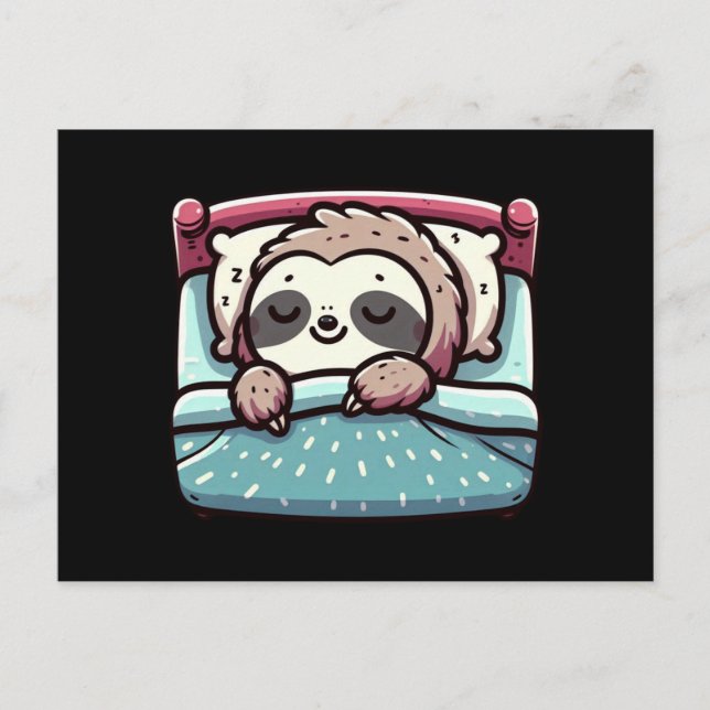 Sleeping Sloth - Peaceful Charming Postcard (Front)