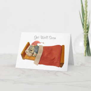 Sleeping Squirrel Get Well Card