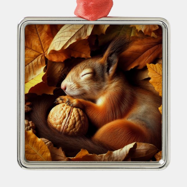 Sleeping Squirrel Ornament (Front)