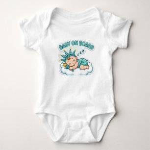 Sleeping Statue of Liberty Baby Bodysuit