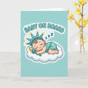 Sleeping Statue of Liberty Baby Card
