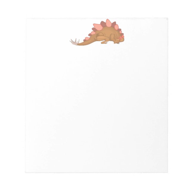 Sleeping Stegosaurus Dinosaur Notepad (Front)