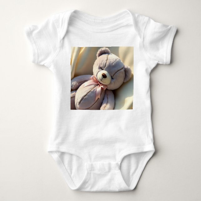 Sleeping teddy baby bodysuit (Front)
