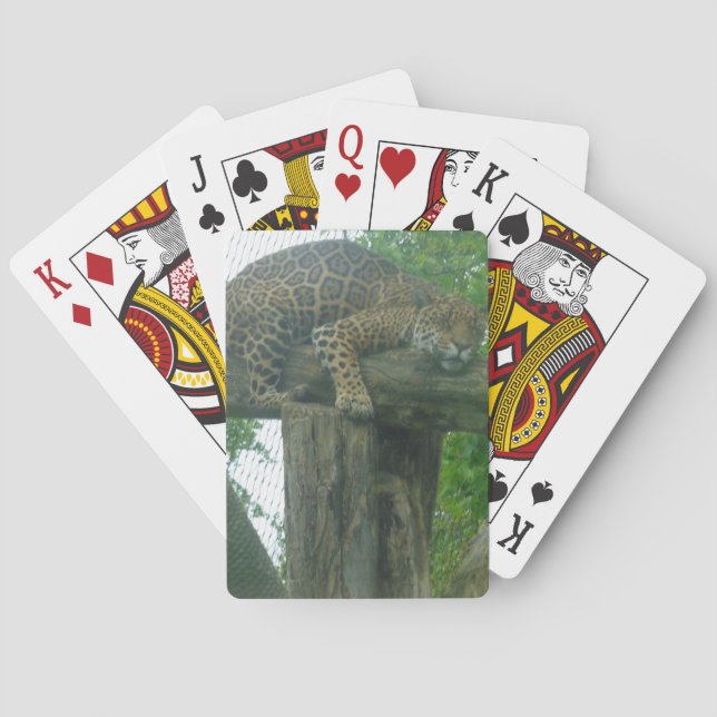 Sleeping Tiger on Tree, Forest, Nature, Wildlife Playing Cards (Back)