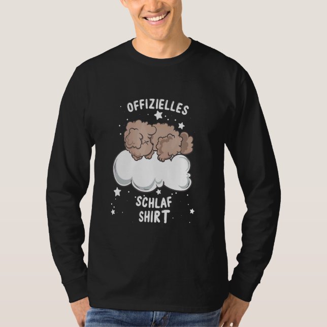 Sleeping  Toy Poodle Pyjamas T-Shirt (Front)