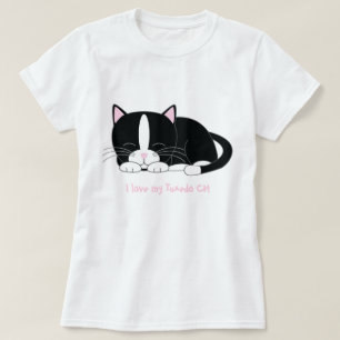 Sleeping Tuxedo Cat T-Shirt