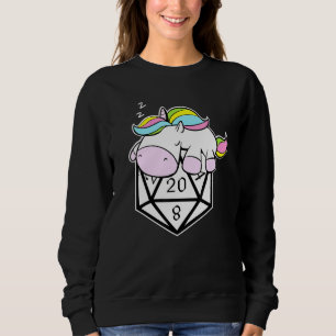 Sleeping Unicorn Dice RPG Tabletop Game Sweatshirt