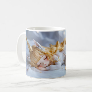 Sleeping Unicorn Girl Coffee Mug