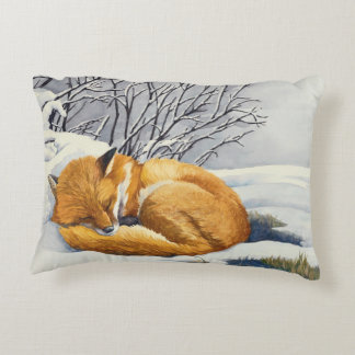 Sleeping Winter Fox Pillow