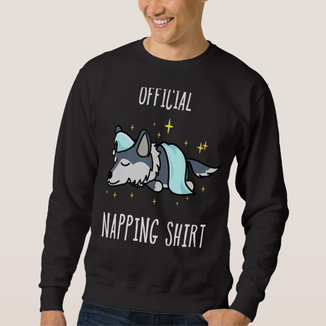 Sleeping Wolf Pyjamas Sleepyhead Sweatshirt (Front)