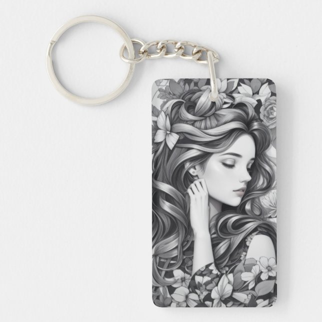 Sleeping Woman Key Ring (Front)