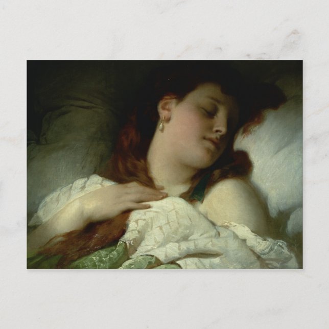Sleeping Woman Postcard (Front)