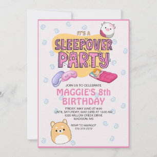 Sleepover Birthday Party Invitation
