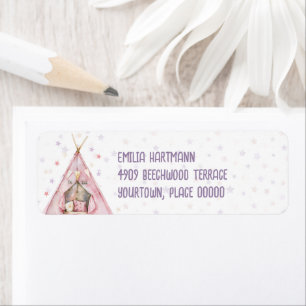 Sleepover Pajama Birthday Party Return Address Label