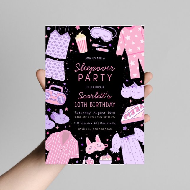 Sleepover Party Birthday Invitation (Creator Uploaded)
