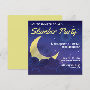 Sleepover Party   Slumber Party Birthday Invite