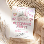 Sleepover Party Slumber Party Pink Girl Birthday Invitation<br><div class="desc">Sleepover Party Slumber Party Pink Girl Birthday Invitation</div>